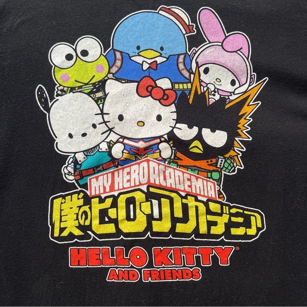 Hello Kitty x My Hero Academia Tee Size Medium in Black